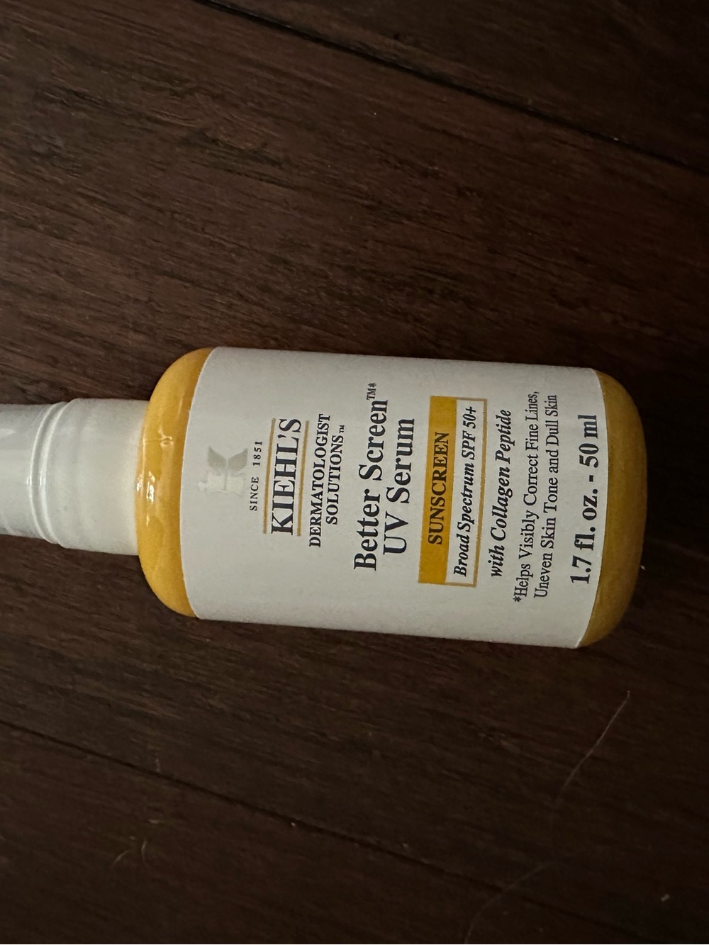 Kiehl's Better Sunscreen UV Serum SPF 50+ – Yellow and White Bottle